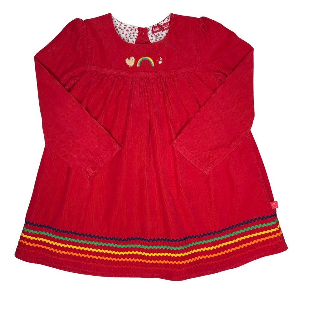 Little Bird Cord Heart Chick Rainbow Mushroom Dress